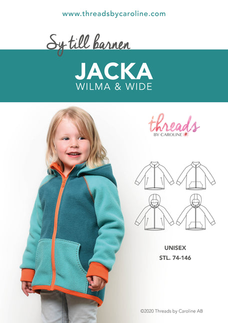 "Wilma & Wide - Jacka" symönster i pappersform