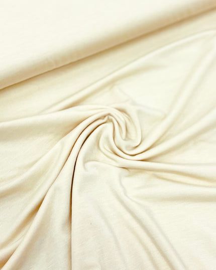 Cream white/Ecru Merino wool jersey (mulesing-free)