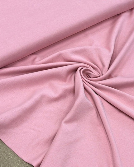 Apricot pink plain cotton knit EKO