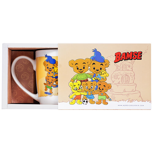 BAMSE Samlarmugg 27cl - Bamsefamiljen Aprikos