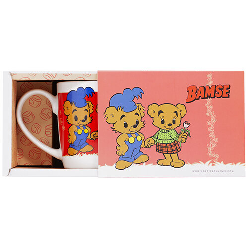 BAMSE Samlarmugg 27cl - Bamse & Brummelisa Röd