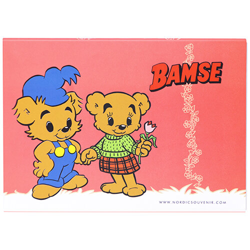 BAMSE Samlarmugg 27cl - Bamse & Brummelisa Röd