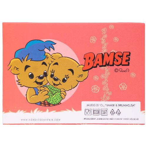 BAMSE Samlarmugg 27cl - Bamse & Brummelisa Röd