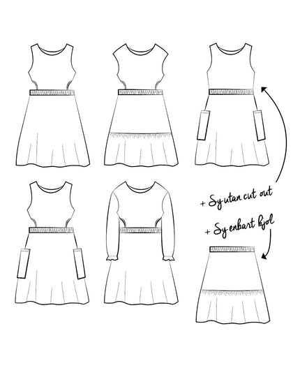 "Agnes - Cut out dress" sewing pattern in paper form