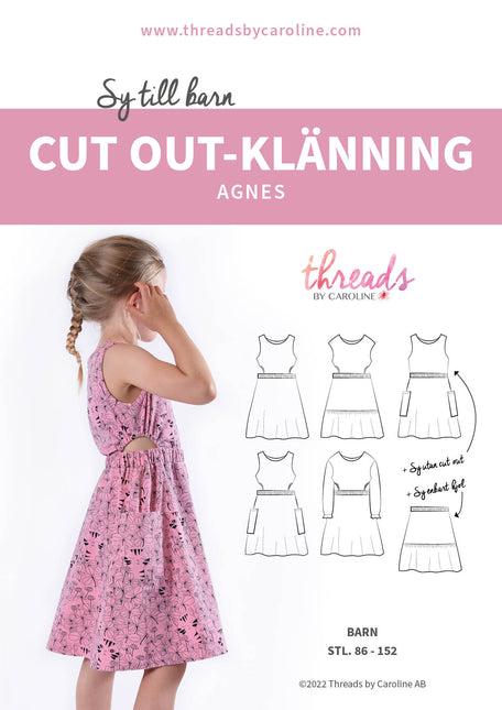 "Agnes - Cut out-klänning" symönster i pappersform