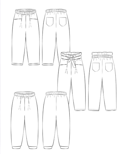 "Tyra & Todd Loose Fit Pants" sewing pattern in paper form