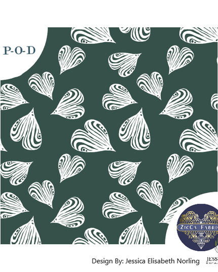 Leaf dark green Bomullsjersey 240gsm