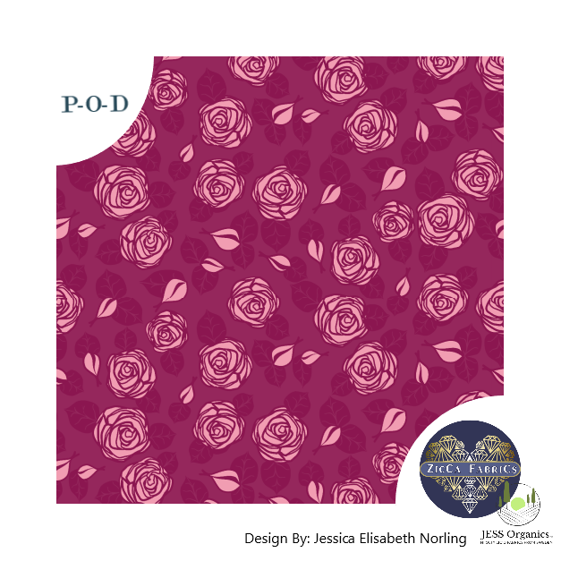 Rosor Rosa - Bomullsmuslin 120gram