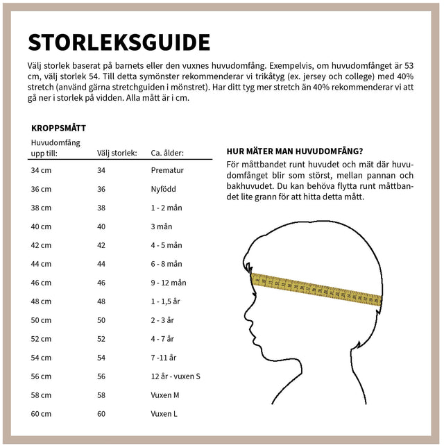 ”Sigge & Siri Mössa" symönster i pappersform