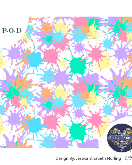 Splash pastell - Bomullsmuslin 120gram