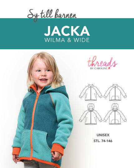 "Wilma & Wide - Jacka" symönster i pappersform