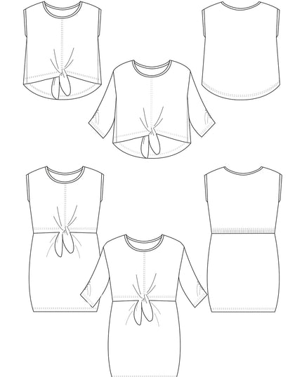 "Alice adult - Top & Dress" sewing pattern in paper form