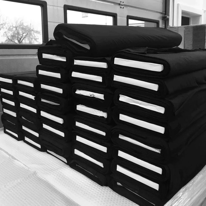 WHOLE ROLL Black Cotton jersey eco