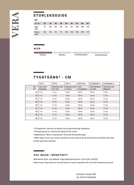 VERA - TOPP & KLÄNNING Vuxen