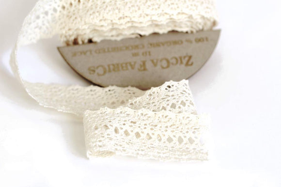 Organic Crocheted Cotton Lace NATURE