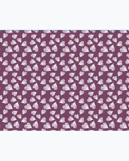 Leaf Purple Cotton Jersey 240gsm