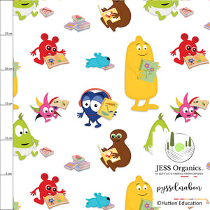 Babblarna - Story time white (Cotton jersey)