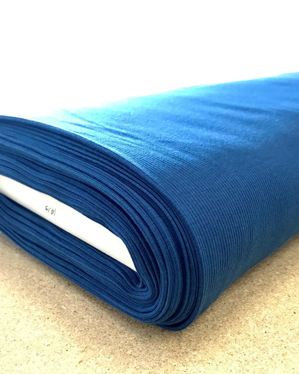 Solid-colored ribbed tricot 100% eco cotton - full roll (10m)