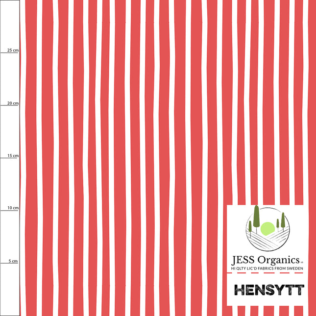 2a-sortering HENSYTT - Ränder Röd (Bomullsjersey)