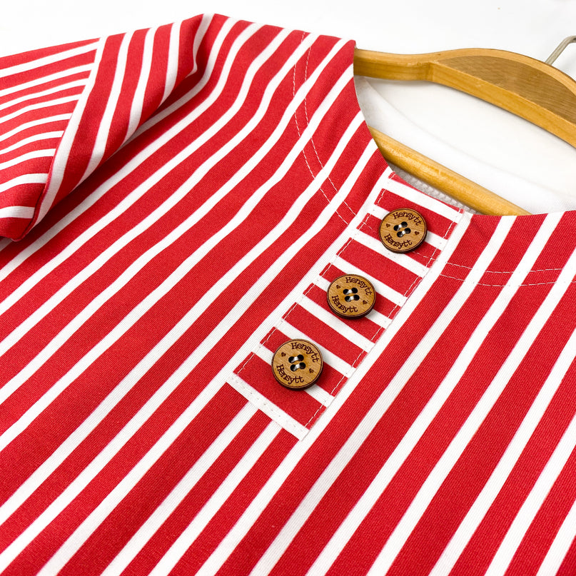 2nd grade HENSYTT - Stripes Red (Cotton Jersey)