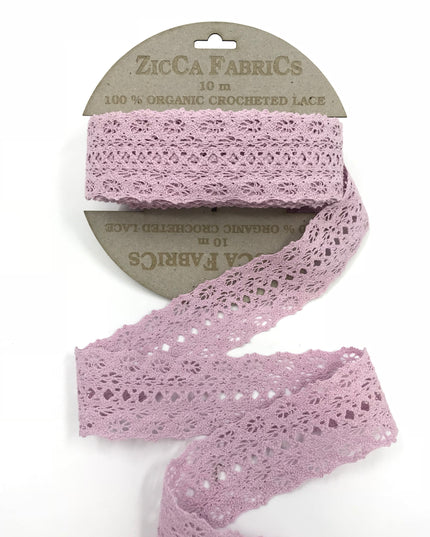Organic Crochet Cotton Lace Light Grape