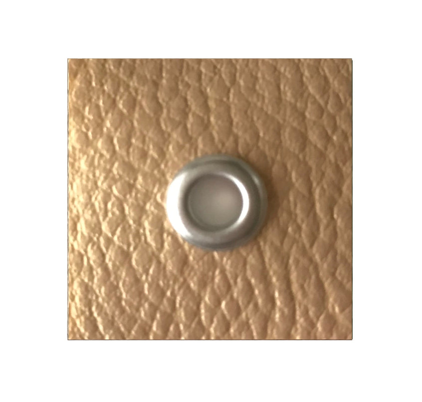 Eyelet ring patch leather look (SMALL square) 2-pack