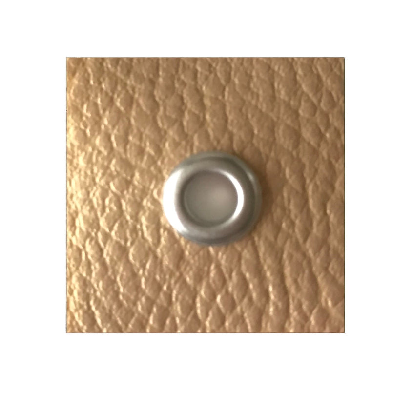Öljettringslapp läderlook (STOR fyrkant) 2-pack