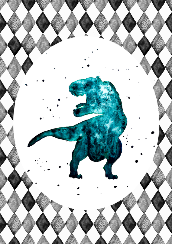 T-Rex Aqua - Poster A3 (29,7 x 42cm) REA 50%