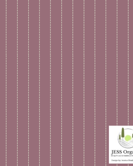 Pinstripe Dark Old pink/Creme - TENCEL™Jersey