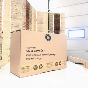 Surprise-box! 10 x 1m solid color eco cotton jersey