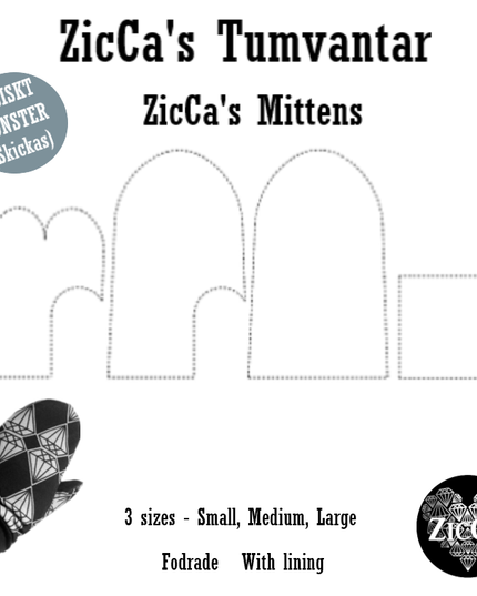 ZicCas Tumvantar i 3 storlekar - Symönster i pappersform