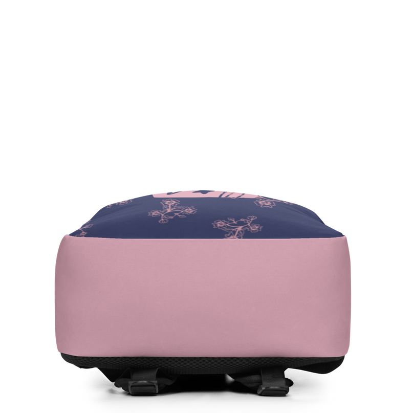 Backpack - Floral & Letter Pink / Blue (Choose your own letter / color!)