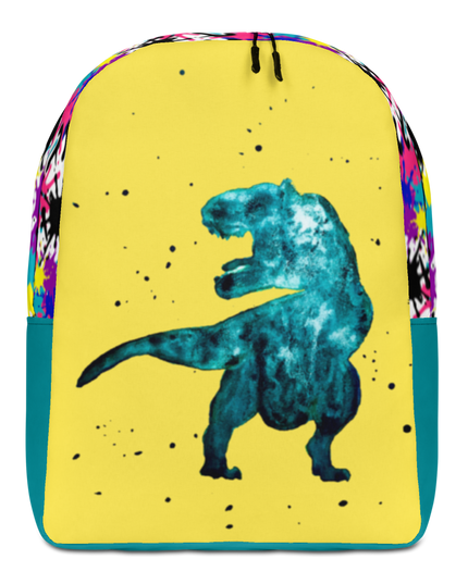 Ryggsäck - Dinosaur & Splat! (Möjlighet att byta bakgrundsfärg & Bottenfärg)