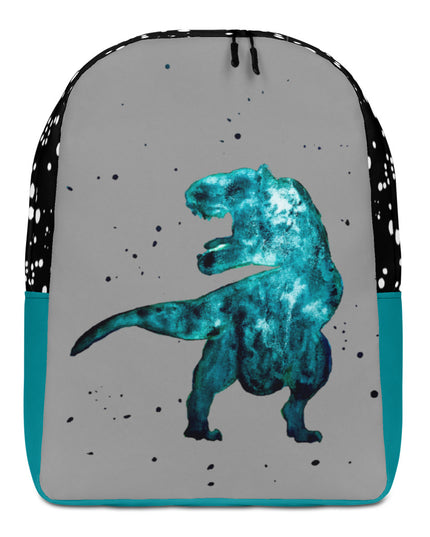 Ryggsäck - Dinosaur & Paint splatters! (Möjlighet att byta bakgrundsfärg & Bottenfärg)
