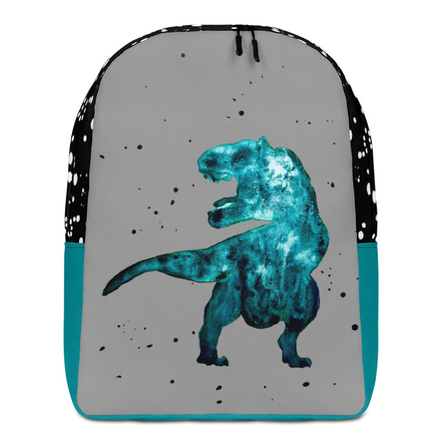 Ryggsäck - Dinosaur & Paint splatters! (Möjlighet att byta bakgrundsfärg & Bottenfärg)