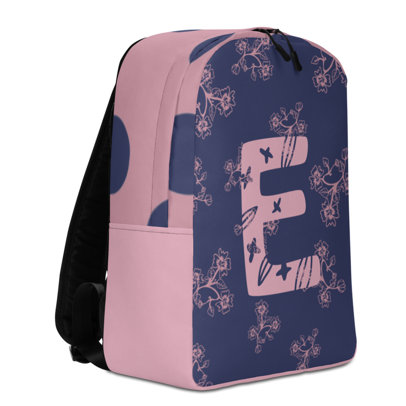 Backpack - Floral & Letter Pink / Blue (Choose your own letter / color!)