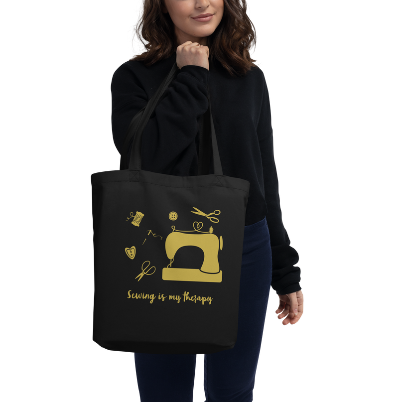 Sewing is my therapy - Eco Tote Bag