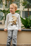 T-rex Panel - Soft yellow (Bomullsjersey)